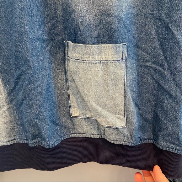 DAYA BY ZENDAYA Denim Crewneck Pullover Medium RARE - Picture 5 of 6